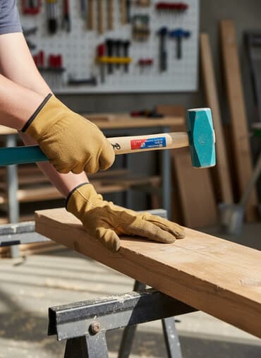 Кувалда с деревянной рукояткой, часть которой окрашена в бирюзовый at lalafo.kg Кувалда с деревянной рукояткой, часть которой окрашена в бирюзовый