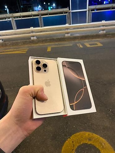 IPhone 16 Pro, Б/у, Desert Titanium, Коробка, 90 % at lalafo.kg IPhone 16 Pro, Б/у, Desert Titanium, Коробка, 90 %
