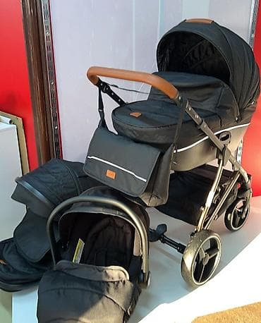 Детская коляска универсальная 3 в 1 (люлька + прогулочный блок + at lalafo.kg Детская коляска универсальная 3 в 1 (люлька + прогулочный блок +