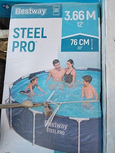 Бассейн каркасный Bestway Steel Pro - Тип: наземный каркасный бассейн at lalafo.kg Бассейн каркасный Bestway Steel Pro - Тип: наземный каркасный бассейн