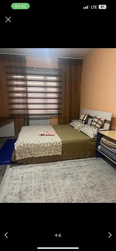 Двуспальная кровать, Б/у, Каркас без матраса, длина - 220 см at lalafo.kg Двуспальная кровать, Б/у, Каркас без матраса, длина - 220 см