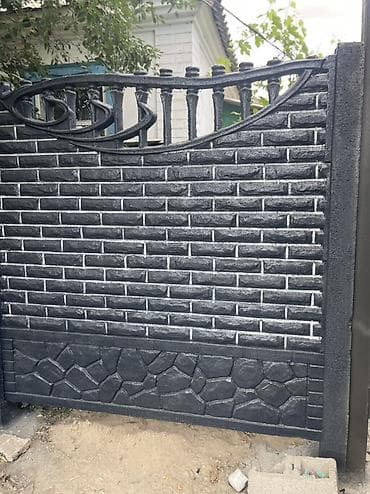 Декоративная секция забора из железобетона с тиснением «кирпич/дикий at lalafo.kg Декоративная секция забора из железобетона с тиснением «кирпич/дикий