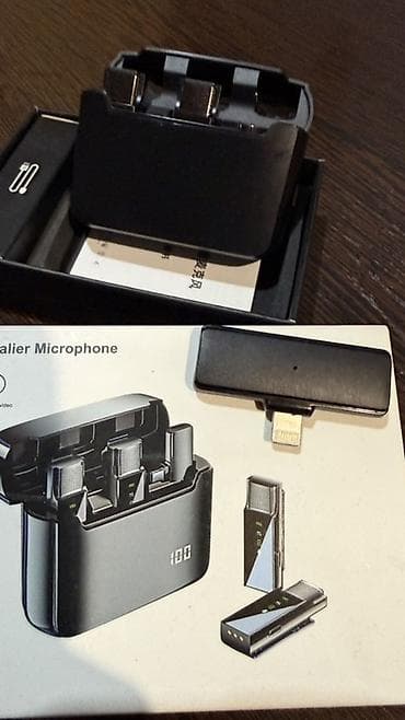 Двойной беспроводной петличный микрофон в отличном состоянии at lalafo.kg Двойной беспроводной петличный микрофон в отличном состоянии