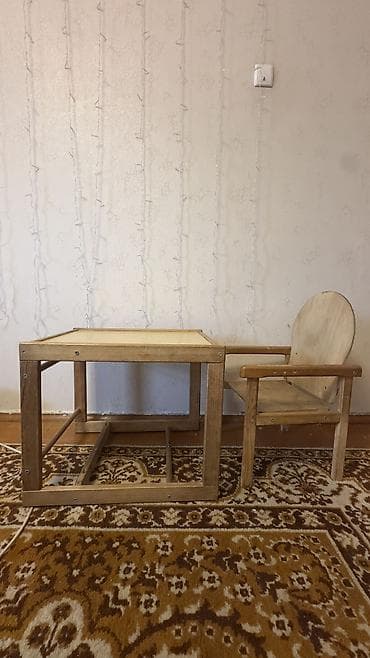 Балдар үчүн дивандар: Деревянный трансформируемый детский стульчик со столиком lalafo.kg да — 4 Балдар үчүн дивандар: Деревянный трансформируемый детский стульчик со столиком — 4