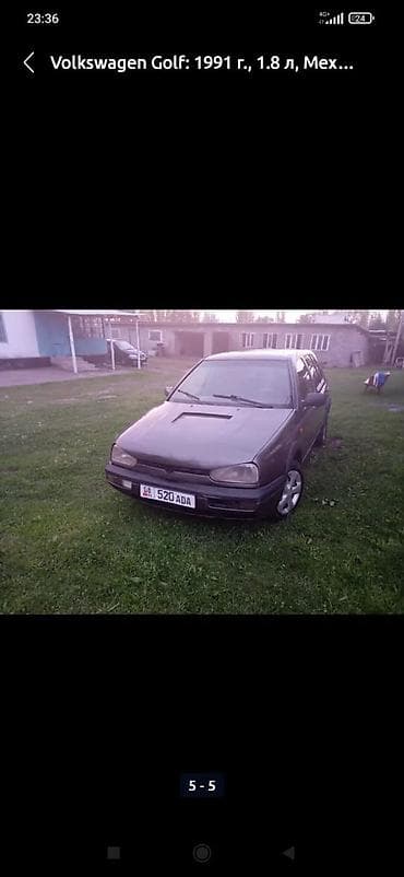 Volkswagen Golf: 1992 г., 1.8 л, Механика, Газ, Хэтчбэк at lalafo.kg Volkswagen Golf: 1992 г., 1.8 л, Механика, Газ, Хэтчбэк