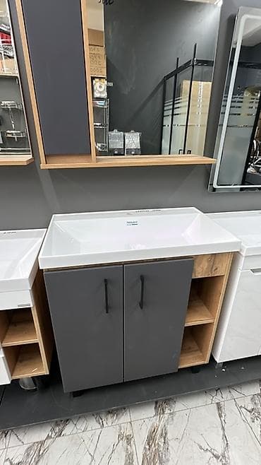 Раковина для ванной, Квадрат форма, Материал: Искусственный камень at lalafo.kg Раковина для ванной, Квадрат форма, Материал: Искусственный камень