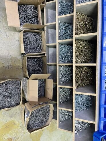 Метизы и крепёж оптом Ассортимент на фото: - Гвозди строительные at lalafo.kg Метизы и крепёж оптом Ассортимент на фото: - Гвозди строительные