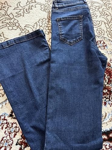 Джинсы клёш Rich Star - Цвет: тёмно‑синий (индиго) - Посадка at lalafo.kg Джинсы клёш Rich Star - Цвет: тёмно‑синий (индиго) - Посадка