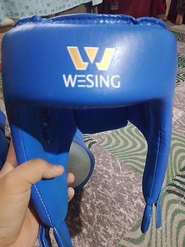 Боксерский комплект WESING (синий цвет) Состав: - Защитный шлем at lalafo.kg Боксерский комплект WESING (синий цвет) Состав: - Защитный шлем