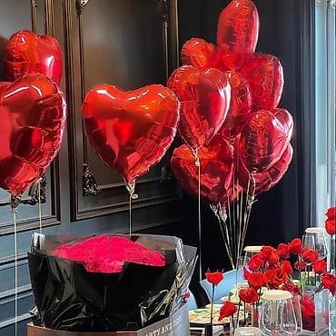 Шарлар жана аксессуарлар: Фольгированные шары-сердца - Форма: сердце - Материал: фольга lalafo.kg да — 6 Шарлар жана аксессуарлар: Фольгированные шары-сердца - Форма: сердце - Материал: фольга — 6