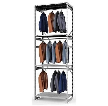 Стеллаж ТСУ Универсал для одежды 3000х1060х600 (3 штанги, 4 усиленные lalafo.kg да — 1 Стеллаж ТСУ Универсал для одежды 3000х1060х600 (3 штанги, 4 усиленные — 1