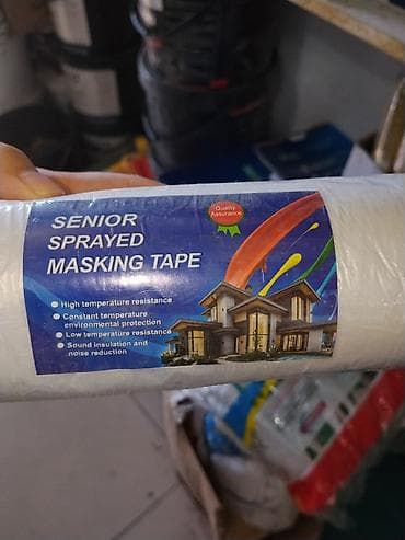 Малярная пленка с клейкой лентой Senior Sprayed Masking Tape at lalafo.kg Малярная пленка с клейкой лентой Senior Sprayed Masking Tape