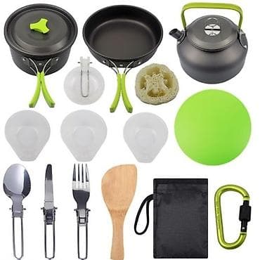 Набор посуды туристический (Модель номер 3) 3600с Данный набор посуды lalafo.kg да Набор посуды туристический (Модель номер 3) 3600с Данный набор посуды