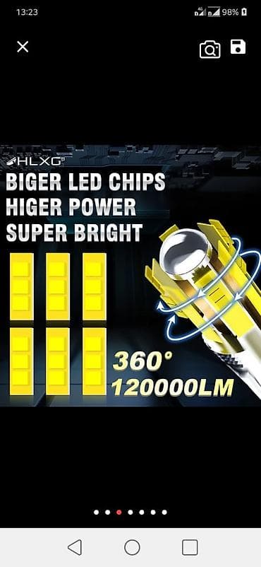 LCD лампы высокой мощьности H7 320W 6500lm at lalafo.kg LCD лампы высокой мощьности H7 320W 6500lm