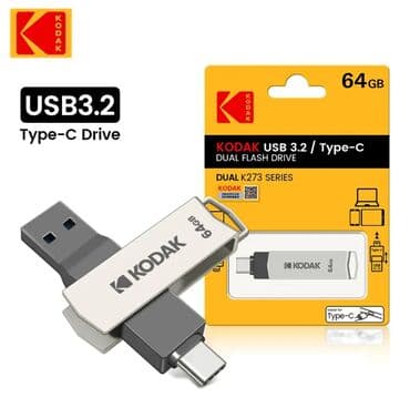 Флеш-накопитель 128/64 Гб KODAK USB 3.2/Type-C для смартфона и at lalafo.kg Флеш-накопитель 128/64 Гб KODAK USB 3.2/Type-C для смартфона и