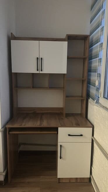 Компьютерный стол, Новый, С полками at lalafo.kg Компьютерный стол, Новый, С полками