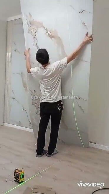 Стенные панели под мрамор для ванных комнат и интерьеров - Большие at lalafo.kg Стенные панели под мрамор для ванных комнат и интерьеров - Большие