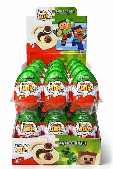 Kinder Joy Minecraft — фирменная серия шоколадных яиц-сюрпризов с at lalafo.kg Kinder Joy Minecraft — фирменная серия шоколадных яиц-сюрпризов с