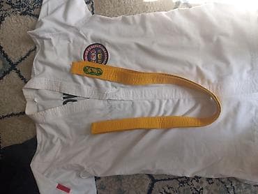 Шахмат: Форма для тхэквондо GTF (Кыргызстан) с жёлтым поясом.+Белый пояс lalafo.kg да — 1 Шахмат: Форма для тхэквондо GTF (Кыргызстан) с жёлтым поясом.+Белый пояс — 1