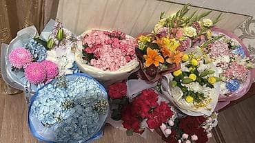 Авторские цветочные букеты - Пышные композиции из сезонных и at lalafo.kg Авторские цветочные букеты - Пышные композиции из сезонных и