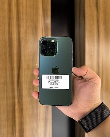 IPhone 13 Pro, Б/у, 128 ГБ, Alpine Green, Защитное стекло, Чехол, 92 % at lalafo.kg IPhone 13 Pro, Б/у, 128 ГБ, Alpine Green, Защитное стекло, Чехол, 92 %