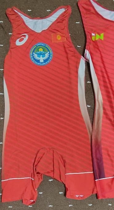 Спортивный трико для борьбы/единоборств Asics. - Цвет: красный с at lalafo.kg Спортивный трико для борьбы/единоборств Asics. - Цвет: красный с