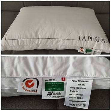 Подушка La Perla - Наполнитель: 50% бамбук + 50% шелкопряд at lalafo.kg Подушка La Perla - Наполнитель: 50% бамбук + 50% шелкопряд