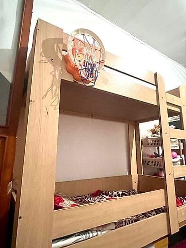 Двухъярусная детская кровать, ЛДСП at lalafo.kg Двухъярусная детская кровать, ЛДСП