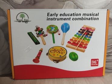 Набор детских музыкальных инструментов Wood Fate “Early education at lalafo.kg Набор детских музыкальных инструментов Wood Fate “Early education