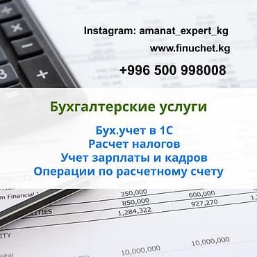 Бухгалтерские услуги | Подготовка налоговой отчетности, Сдача налоговой отчетности, Консультация at lalafo.kg Бухгалтерские услуги | Подготовка налоговой отчетности, Сдача налоговой отчетности, Консультация