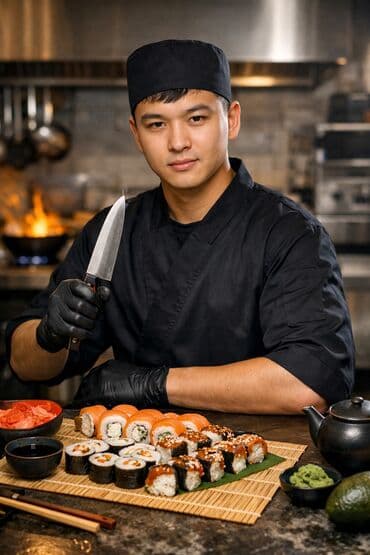 📍 Город: Кара-Балта 🍣 Сушист с опытом 1,5 года Уверенно работаю на at lalafo.kg 📍 Город: Кара-Балта 🍣 Сушист с опытом 1,5 года Уверенно работаю на