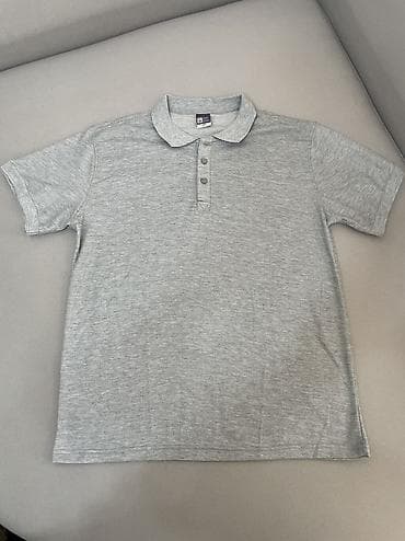 🔥 Серое поло Muscle Fit из Кореи / Размер XL (3XL) / Отлично сидит по at lalafo.kg 🔥 Серое поло Muscle Fit из Кореи / Размер XL (3XL) / Отлично сидит по