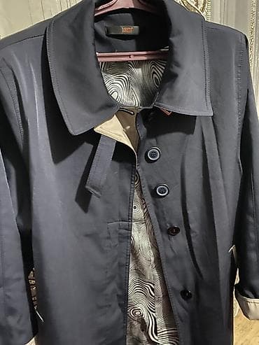 Легкий женский плащ-тренч LORETA - Цвет: темно-синий с контрастной at lalafo.kg Легкий женский плащ-тренч LORETA - Цвет: темно-синий с контрастной