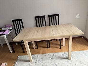 Кухонный стол, Б/у, Прямоугольный, Раскладной at lalafo.kg Кухонный стол, Б/у, Прямоугольный, Раскладной