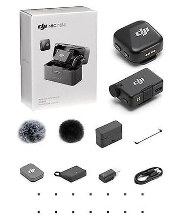 DJI Mic Mini — компактная беспроводная микрофонная система для записи at lalafo.kg DJI Mic Mini — компактная беспроводная микрофонная система для записи