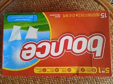 Салфетки для сушки белья Bounce Outdoor Fresh - Формат: 15 салфеток в at lalafo.kg Салфетки для сушки белья Bounce Outdoor Fresh - Формат: 15 салфеток в