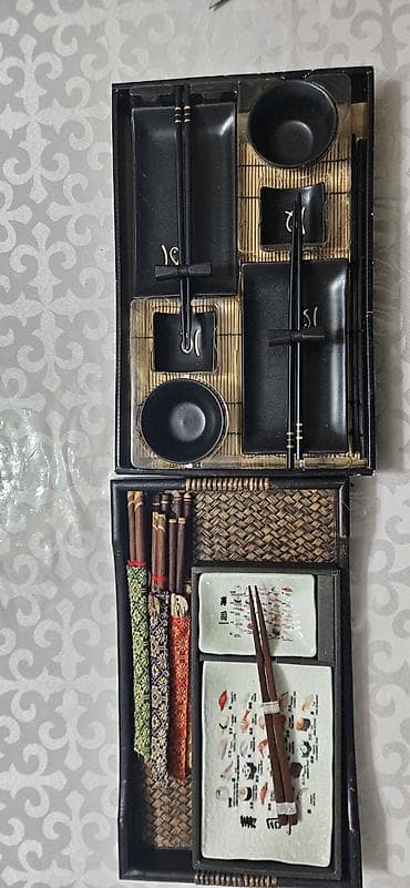 Набор для суши и азиатской сервировки, комплектом для 2 и 4 персон. В at lalafo.kg Набор для суши и азиатской сервировки, комплектом для 2 и 4 персон. В