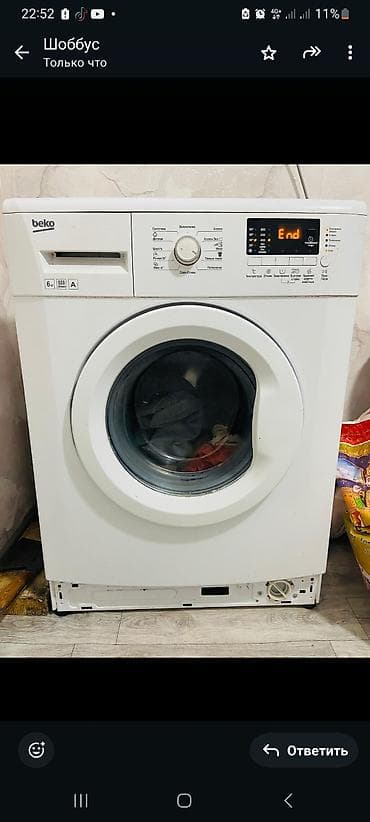 Стиральная машина Beko, фронтальная загрузка. Характеристики и at lalafo.kg Стиральная машина Beko, фронтальная загрузка. Характеристики и