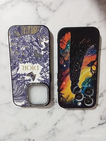 Два декоративных чехла для iPhone с вырезом под тройную камеру. 1) at lalafo.kg Два декоративных чехла для iPhone с вырезом под тройную камеру. 1)