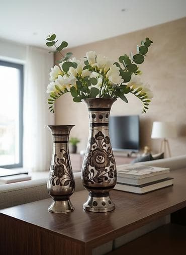 Продаю вазы Индия латунь. Высота 25см и 19 см at lalafo.kg Продаю вазы Индия латунь. Высота 25см и 19 см