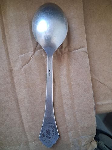 Столовая ложка с декоративной ручкой - Материал: металл с серебристым at lalafo.kg Столовая ложка с декоративной ручкой - Материал: металл с серебристым