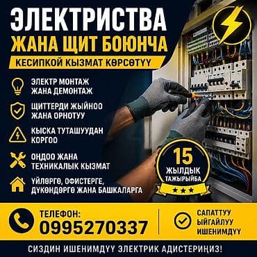 Электромонтажные услуги и работы по электрощитам Профессиональный at lalafo.kg Электромонтажные услуги и работы по электрощитам Профессиональный