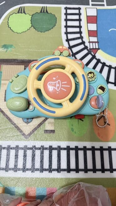 Детская интерактивная игрушка-руль для малышей - Яркая панель с at lalafo.kg Детская интерактивная игрушка-руль для малышей - Яркая панель с