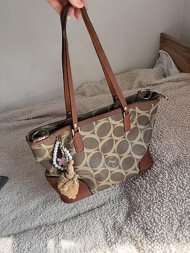 Сумка-тоут с длинными ручками - Материал: плотный тканый жаккард с at lalafo.kg Сумка-тоут с длинными ручками - Материал: плотный тканый жаккард с