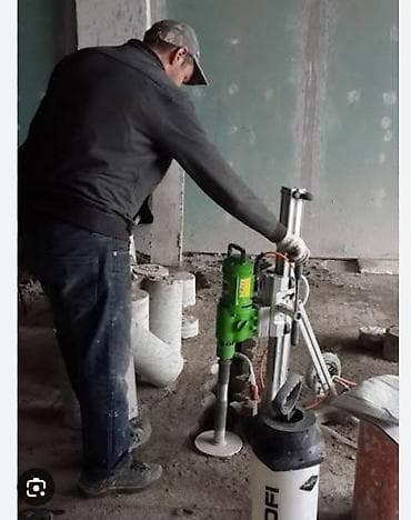 Алмазное бурение отверстий в бетоне, железобетоне, кирпиче и камне at lalafo.kg Алмазное бурение отверстий в бетоне, железобетоне, кирпиче и камне