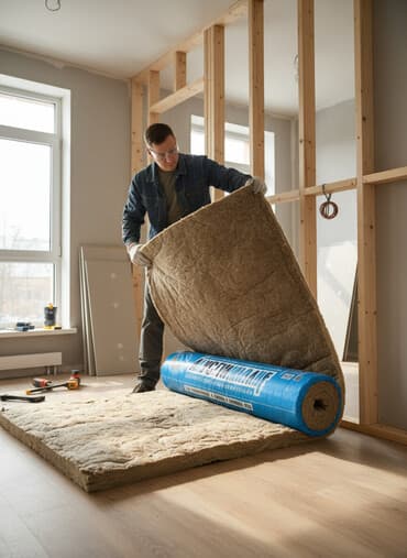 Рулон звукоизоляции Knauf Akustik, предназначенный для использования в at lalafo.kg Рулон звукоизоляции Knauf Akustik, предназначенный для использования в