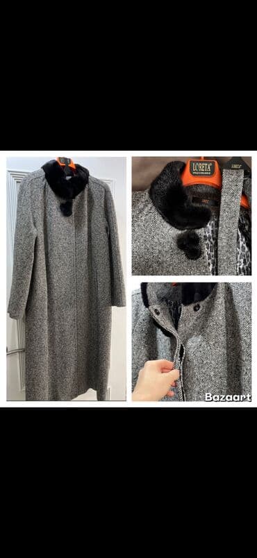 MALIEBE: Пальто, Зима, Твид, По колено, С поясом, 4XL at lalafo.kg MALIEBE: Пальто, Зима, Твид, По колено, С поясом, 4XL