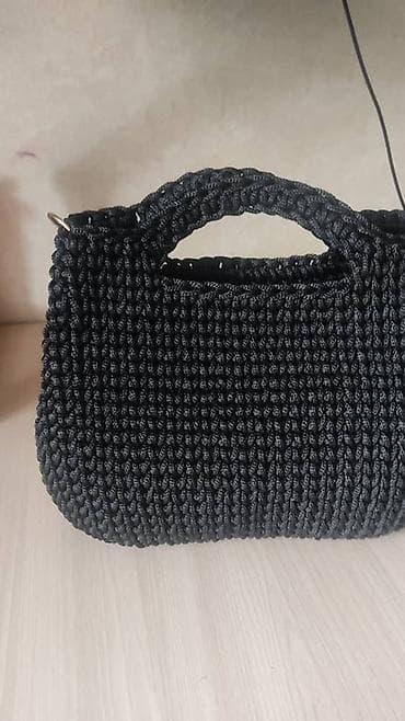 Вязаные сумки из шнура ручной работы - Материал: прочный полиэфирный at lalafo.kg Вязаные сумки из шнура ручной работы - Материал: прочный полиэфирный