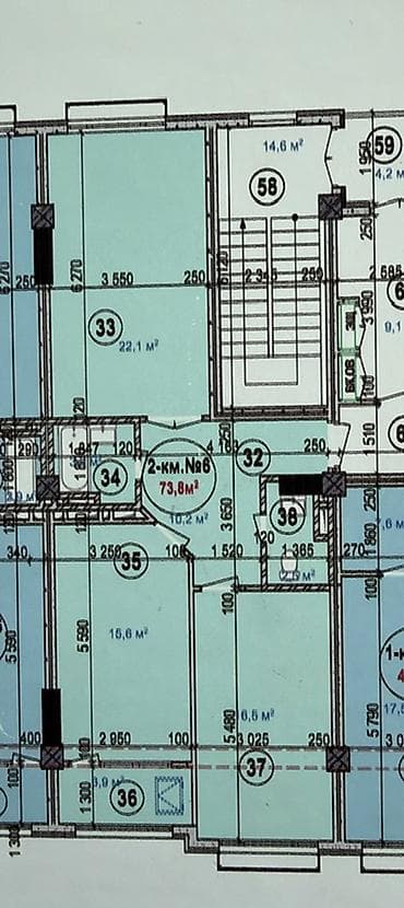 2 комнаты, 73 м², Ошский мкр., 8 этаж, ПСО (под самоотделку) at lalafo.kg 2 комнаты, 73 м², Ошский мкр., 8 этаж, ПСО (под самоотделку)