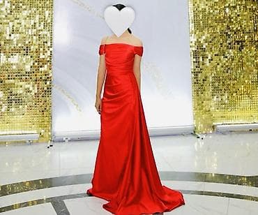 Вечернее платье, Классическое, Длинная модель, Атлас, Без рукавов, Шлейф, Стандарт at lalafo.kg Вечернее платье, Классическое, Длинная модель, Атлас, Без рукавов, Шлейф, Стандарт